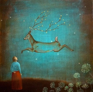 Contadora de estrellas — OIL ON CANVAS 60 X 60