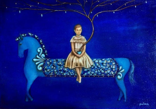 Caballito balinés — OIL ON CANVAS 35 X 50 CMS