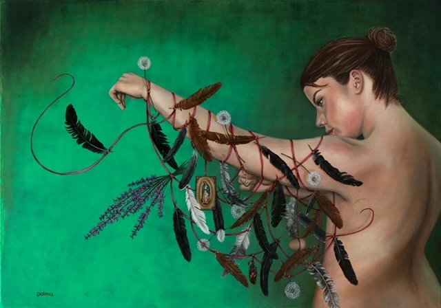 Alistando el vuelo — ÓLEO SOBRE LIENZO 82.5 X 113 CMS