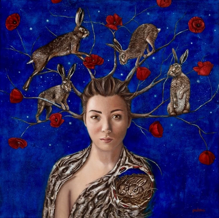 Latidos de abril — OIL ON CANVAS 72 X 72 CMS