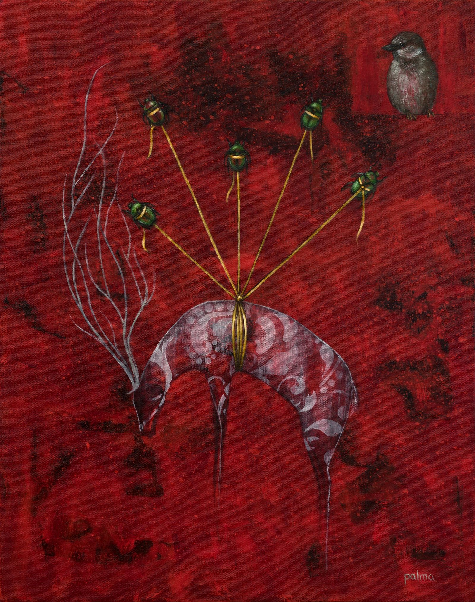 El espectador — OIL ON CANVAS 25X21″ IN THE FRAME