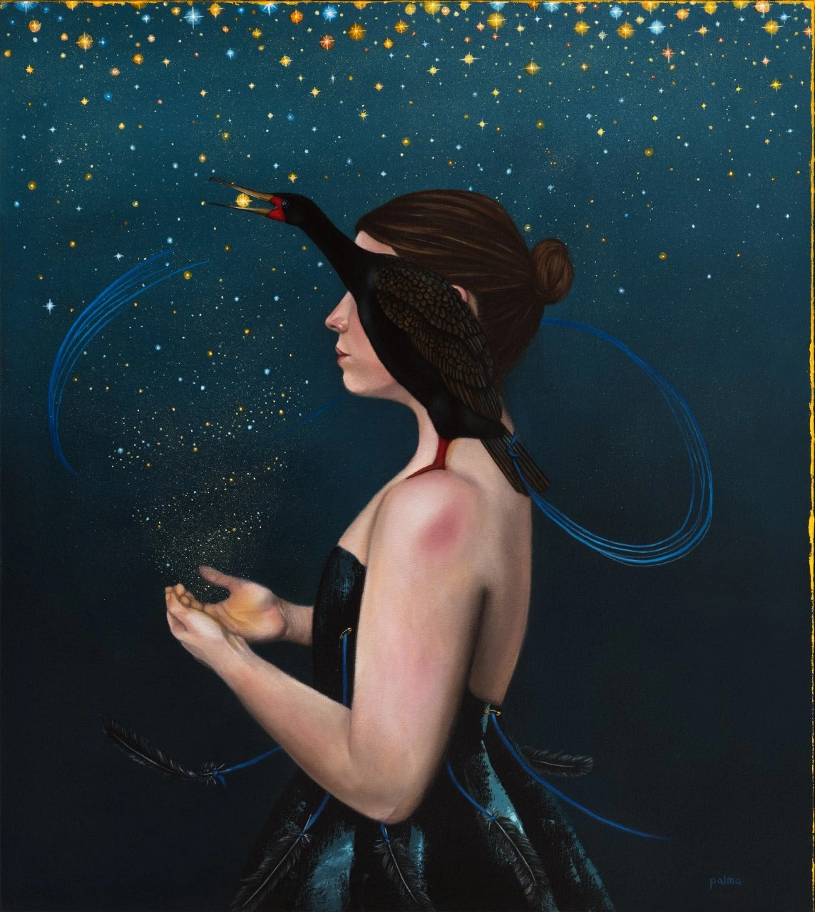 Comiendo estrellas — ÓLEO SOBRE LIENZO 90 X 80 CMS
