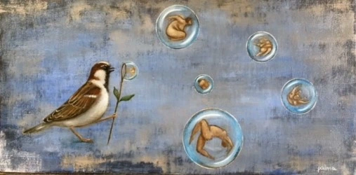 El chilerito — ÓLEO SOBRE LIENZO 20 X 40 CMS