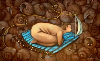 Apresurando el tiempo — ÓLEO SOBRE LIENZO 40 X 65 CMS